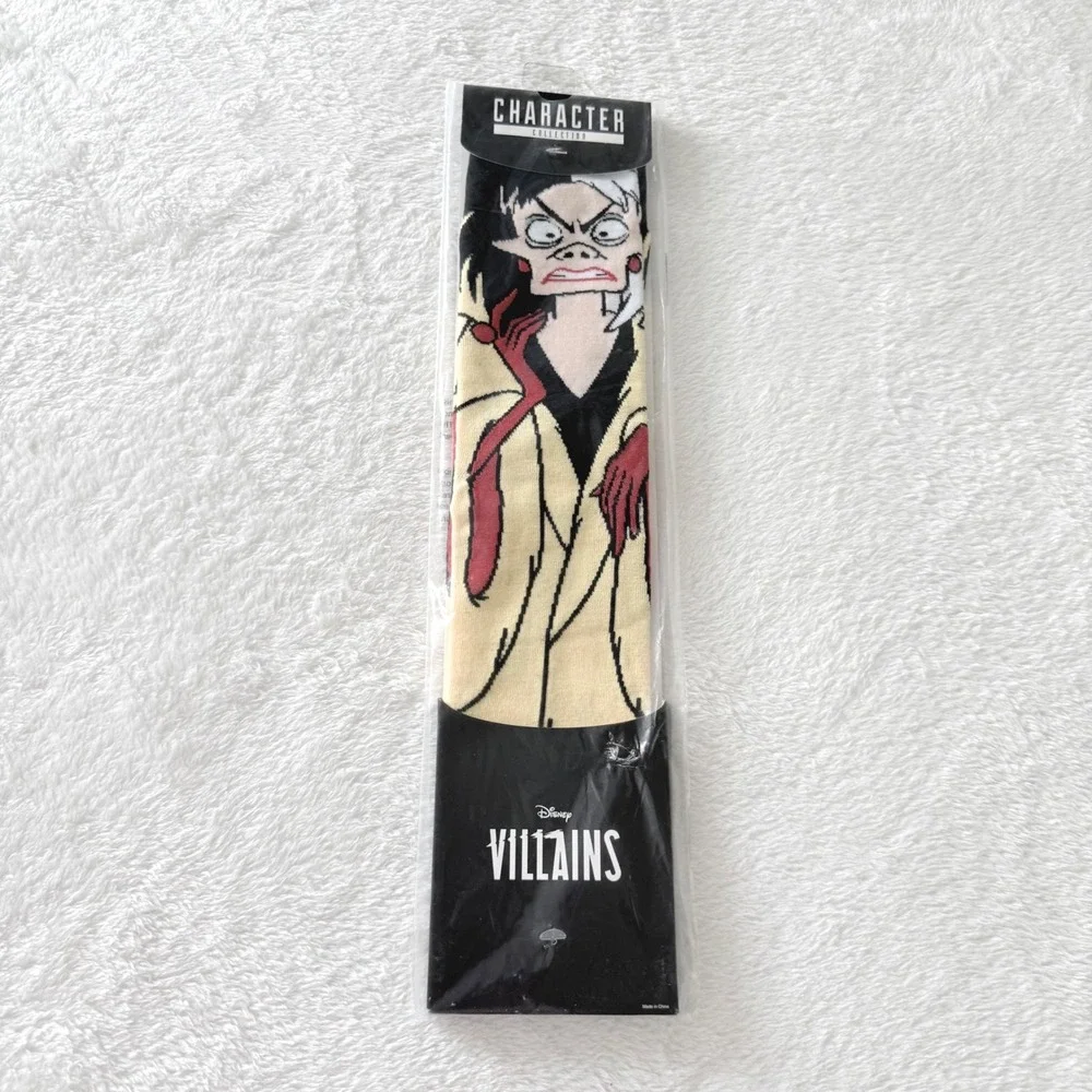 Disney Villains Cruella De Vil Crew Socks Bioworld‎ Character Collection